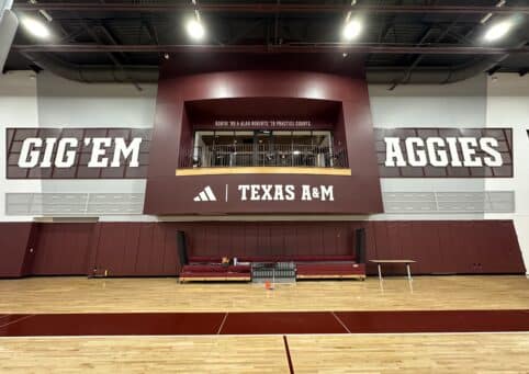 Texas A&M women's practice gym