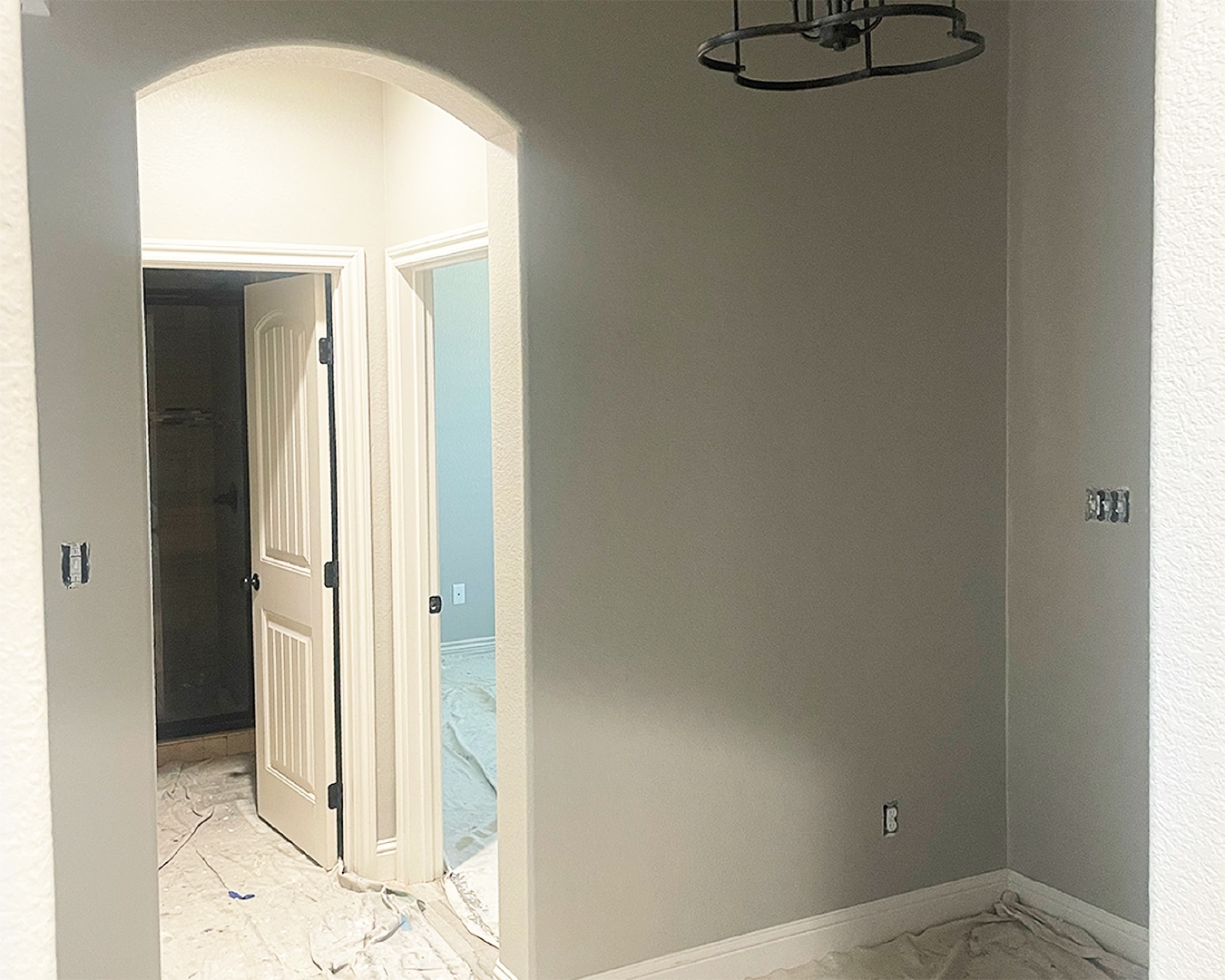 Painted interior of Bryan, TX home