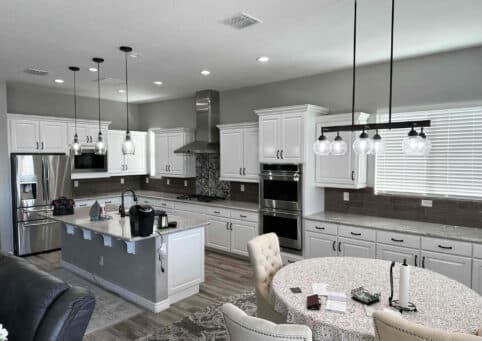 Painted cabinets