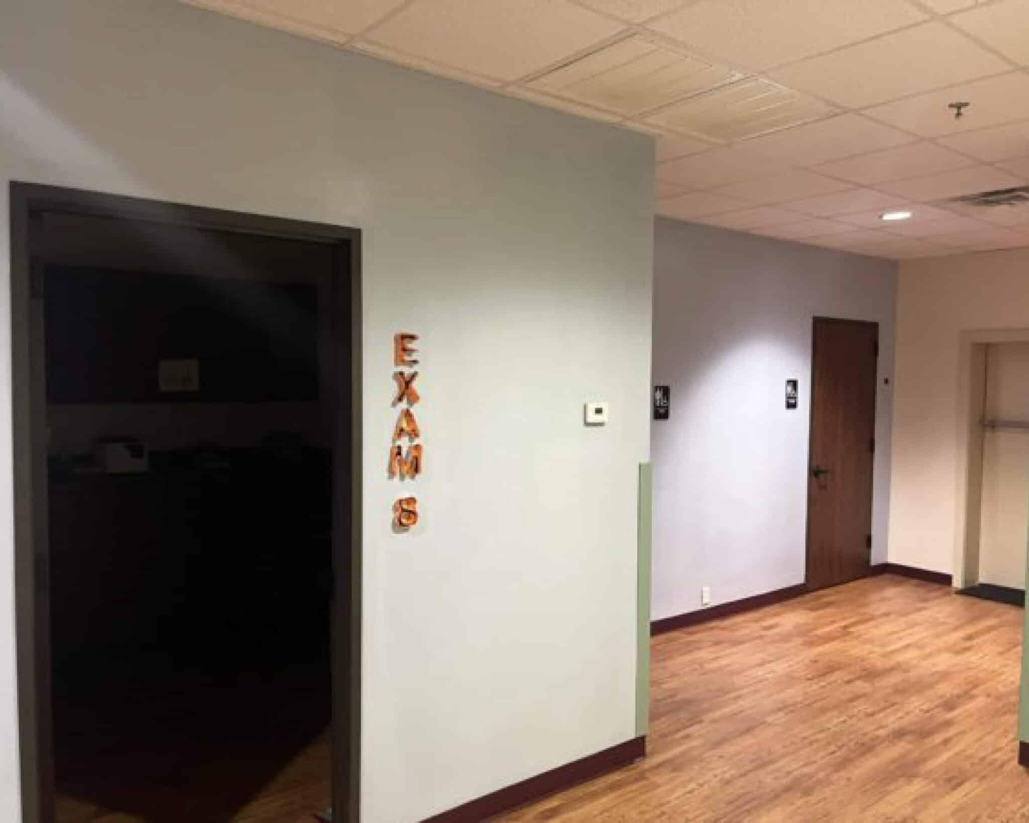 Painted interior of doctor's office