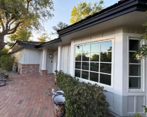 Exterior of painted house