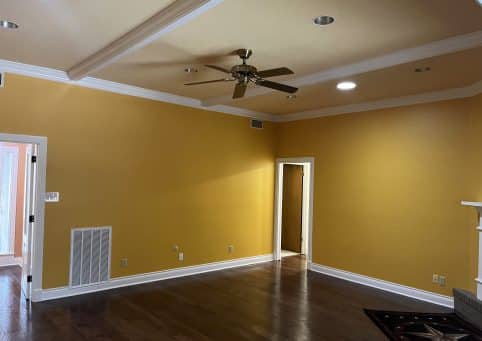 Finished yellow interior