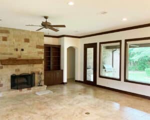 Painted interior of Iola, TX home