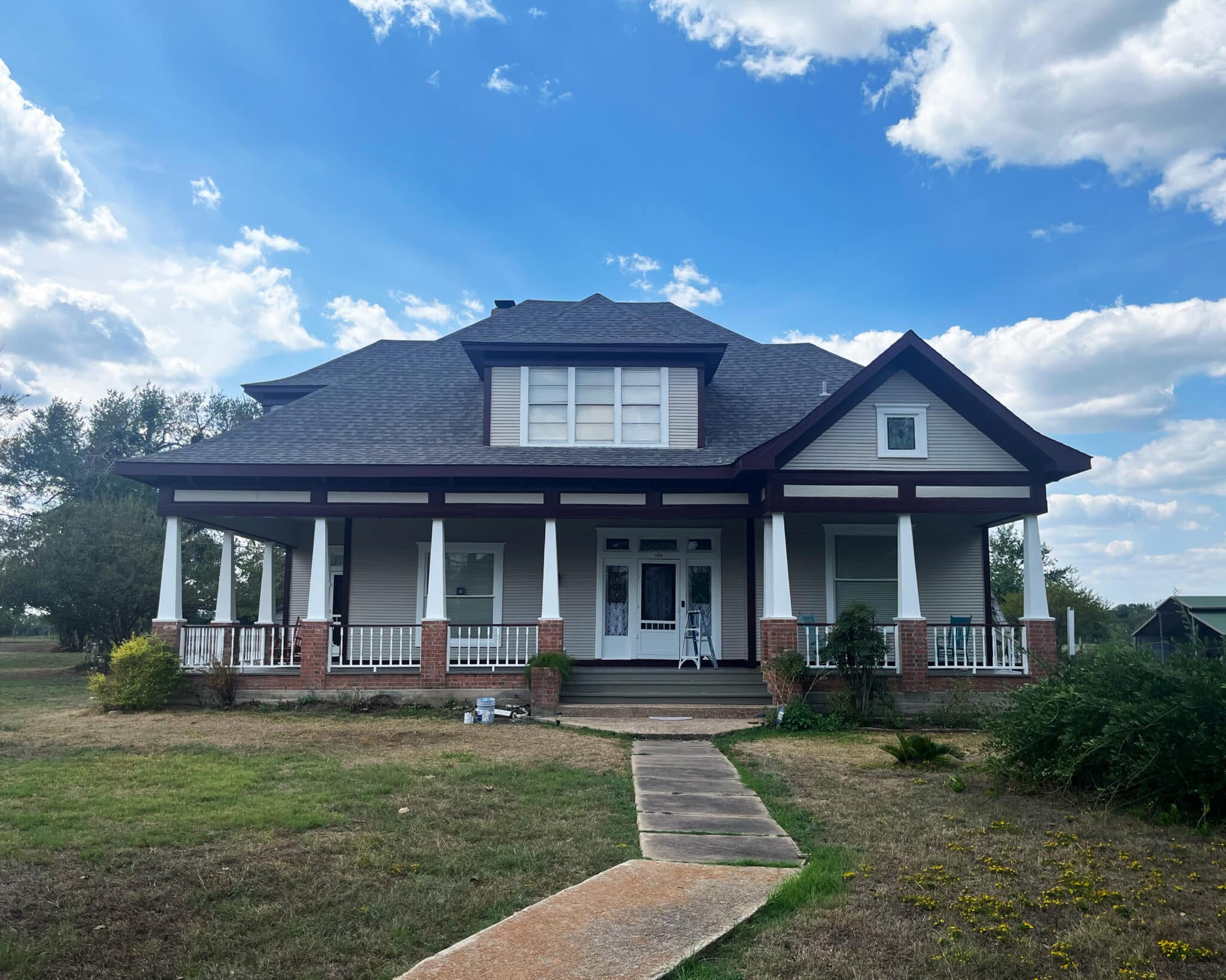 Painted exterior of Texas home