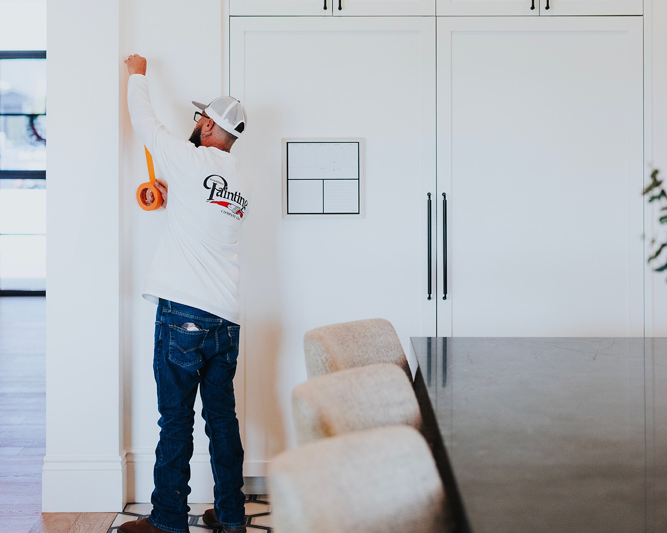 Painter masking interior walls