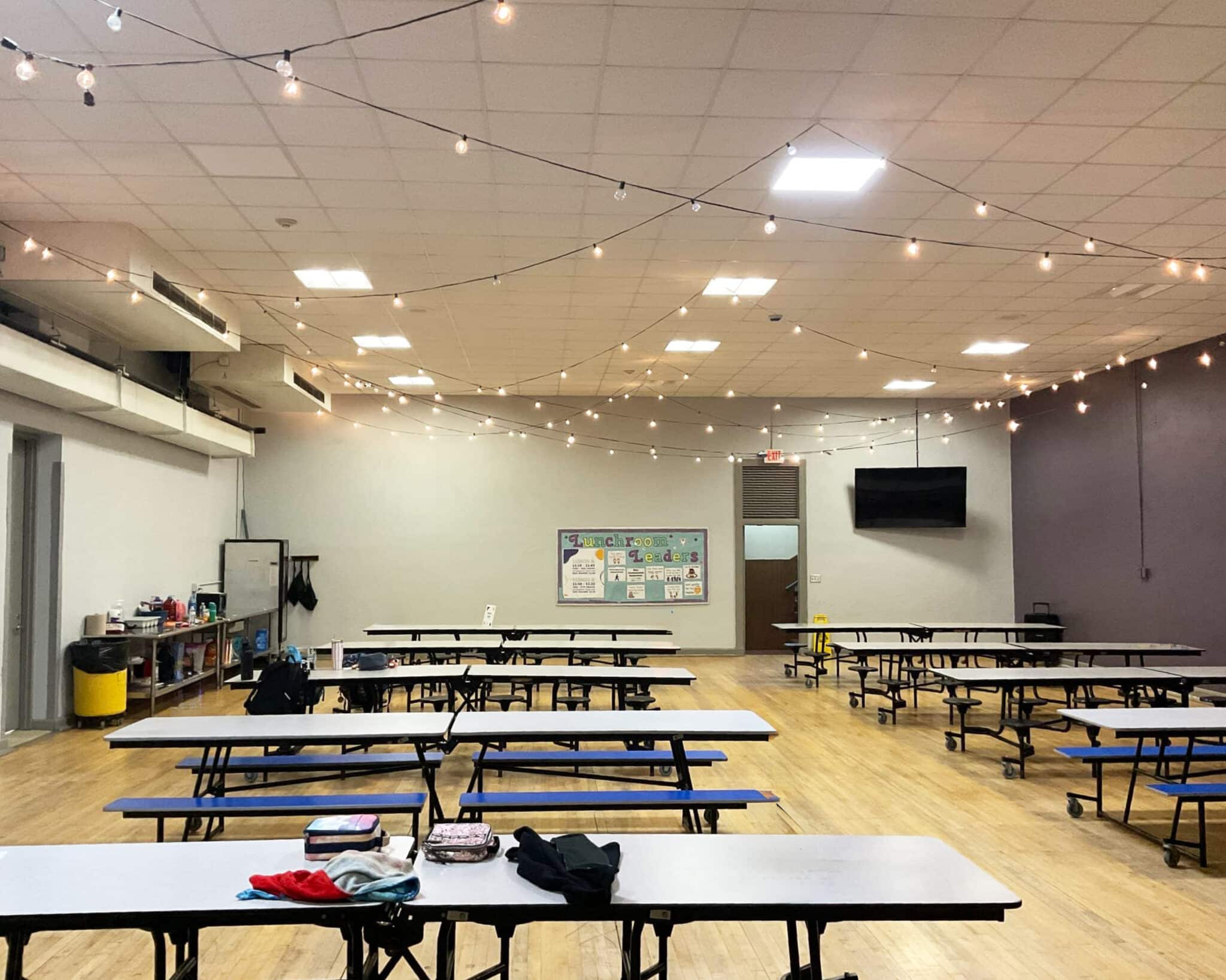Painted interior of elementary school