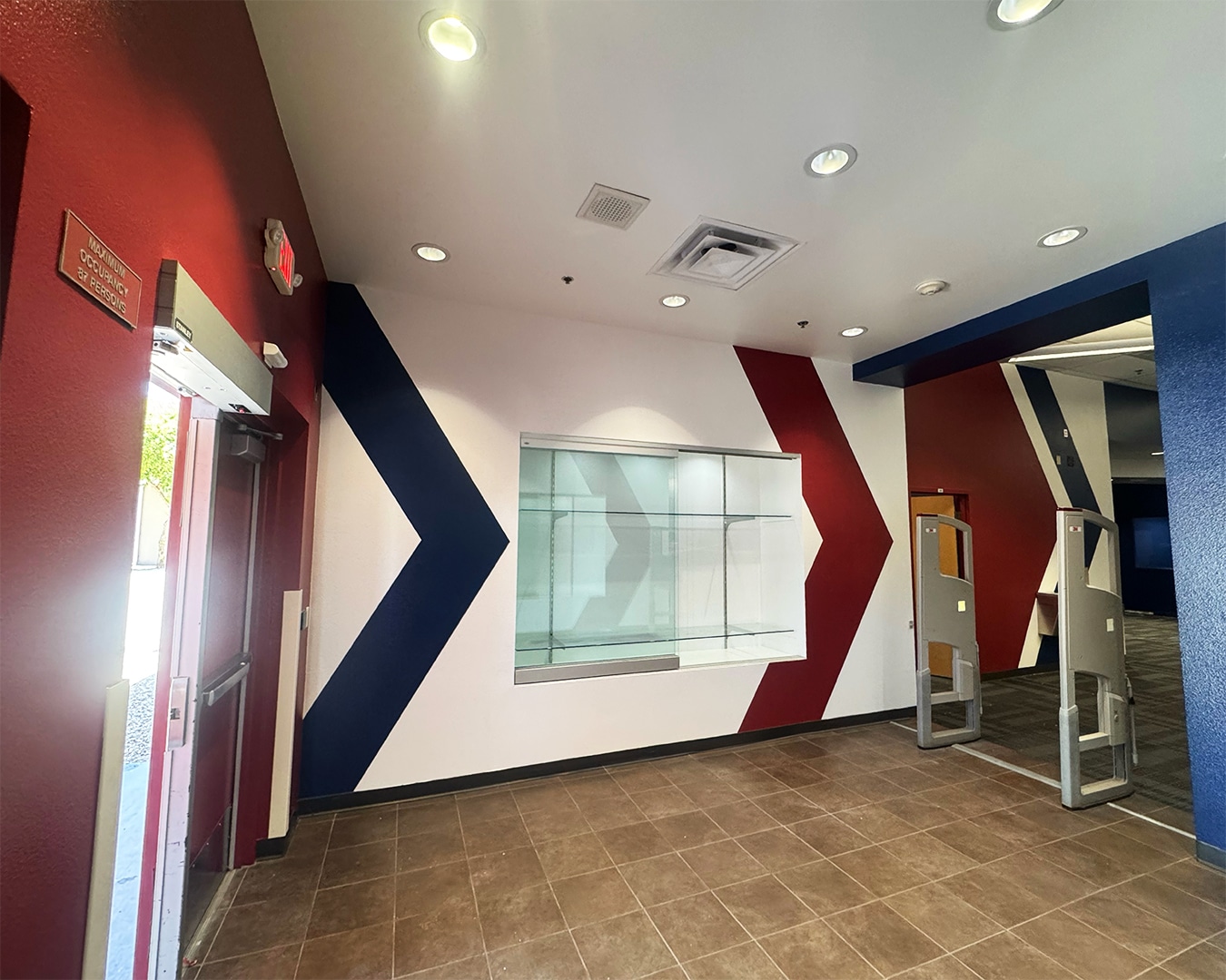 Painted interior wall